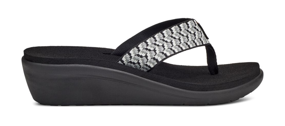 Voya Wedge Teva Malingsspor Sort-hvid
